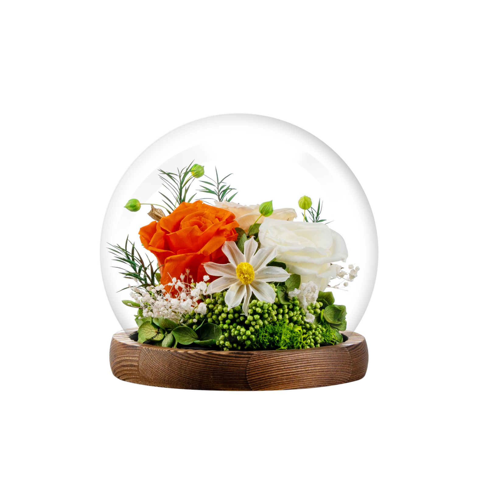 Rose in Glass Ball
