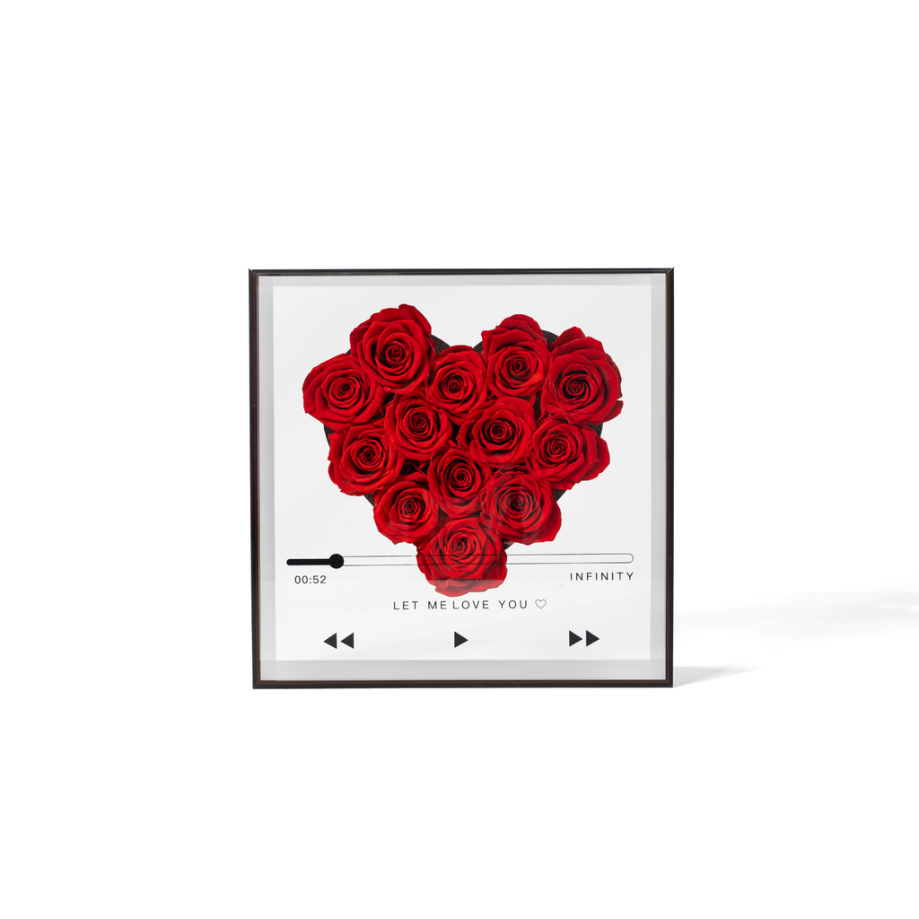 Rose Heart in Acrylic Box